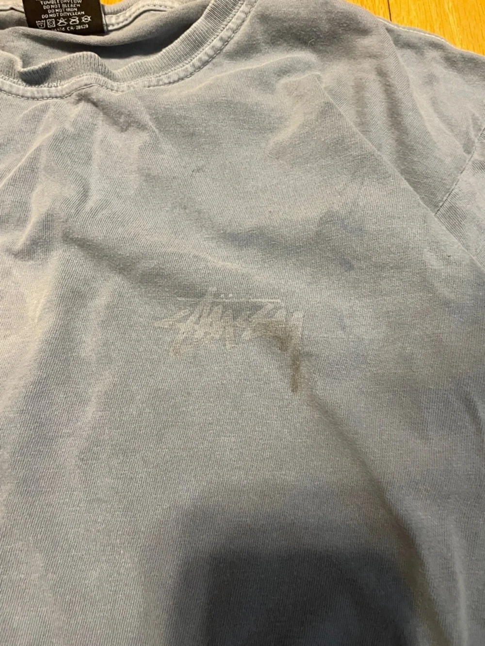Stussy Washed Slate Blue Short Sleeve Crew Tee - Picture 7 of 13